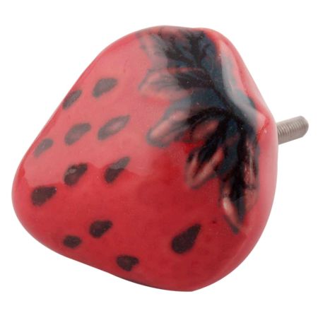 Strawberry Ceramic Cabinet Knobs